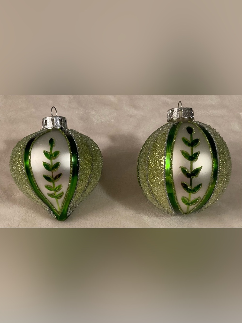 VTG Ameri Christmas Ball & Teardrop Shaped Hand Blown Glass Ornaments